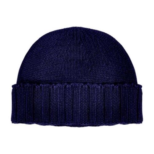 Blå Cashmere Beanie Lue