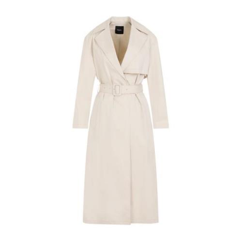 Sand Beige Bomull Trenchcoat