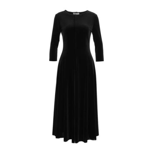 Svart Velvet Maxi Kjole Aw24