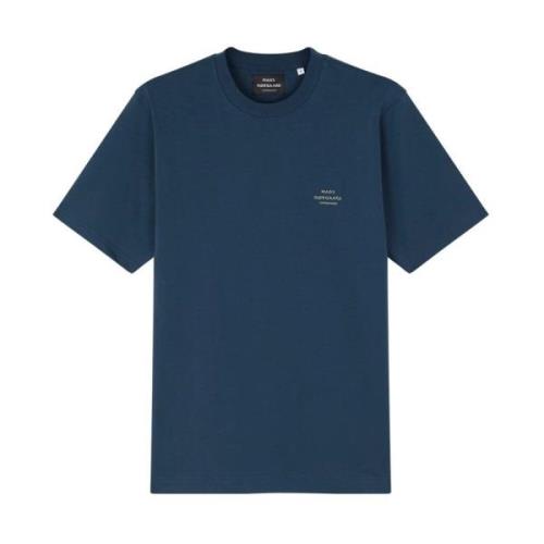 Midnight Navy Bomull Logo Tee