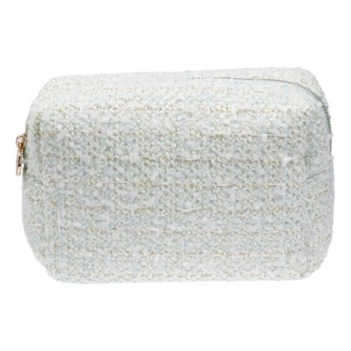 Tweed Make-Up Pouch Liten Teal