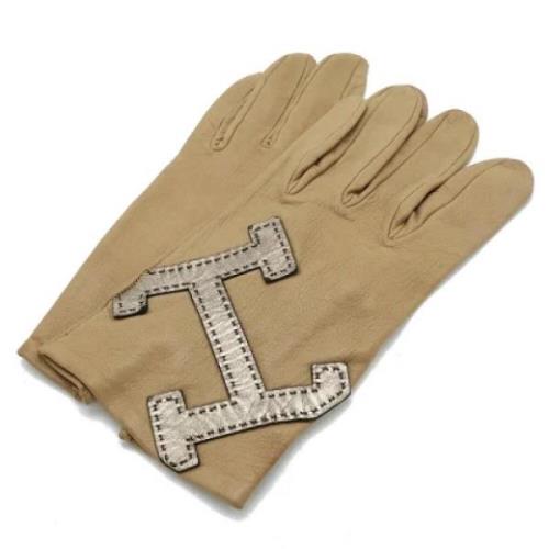 Pre-owned Leather gloves