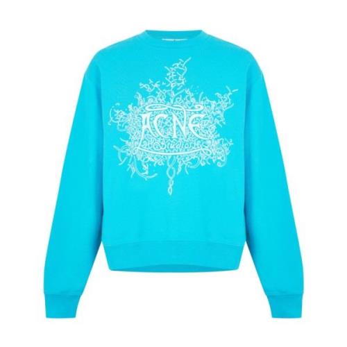 Devil Glow Logo Sweatshirt Fluo Blue