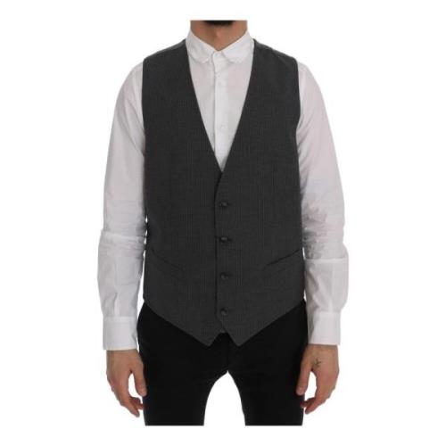 Grå Bomull Rayon Vest Vest