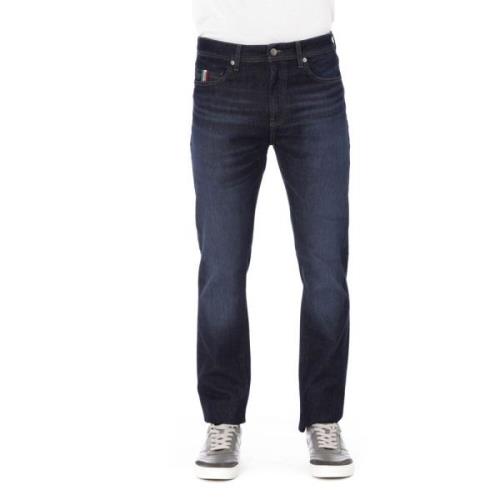 Trendy Regular Fit Logo Jeans