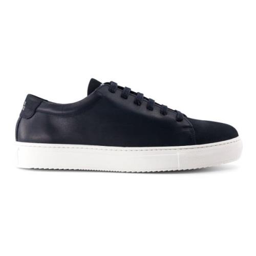 Håndlaget Navy Nubuck Sneakers