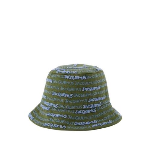 Brodert Bucket Hat - Khaki Bomull