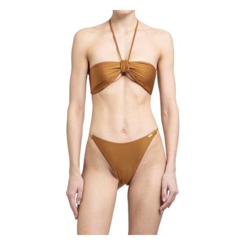 Gull Pecan High-Waisted Bikini Set