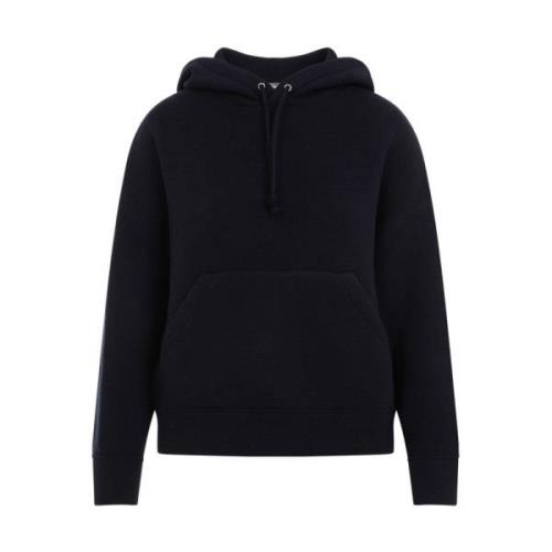 Blå Cashmere Hettegenser Dame Sweatshirt