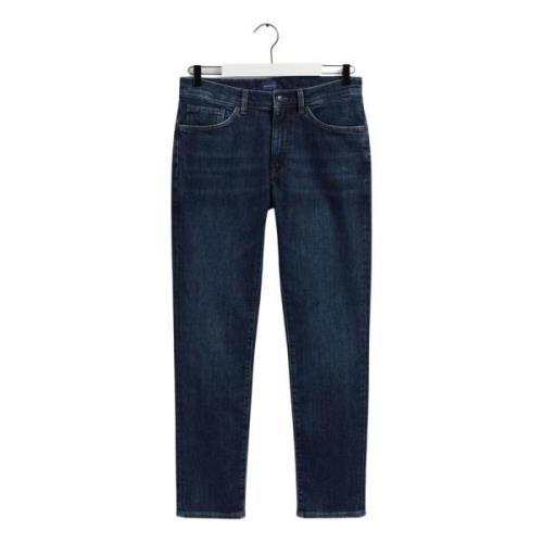 Slim Fit Mørkeblå Jeans