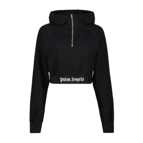 Kort Zip Hoodie med Logo