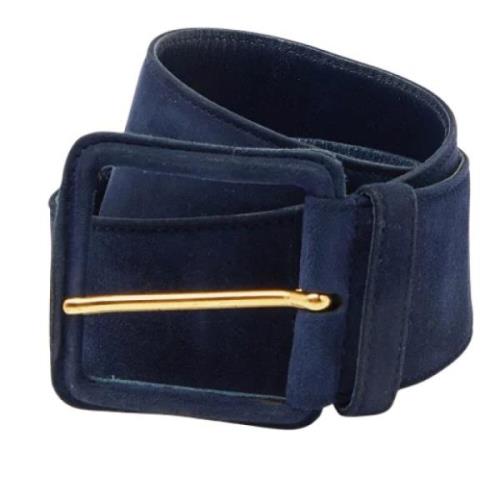 Pre-owned Suede belts