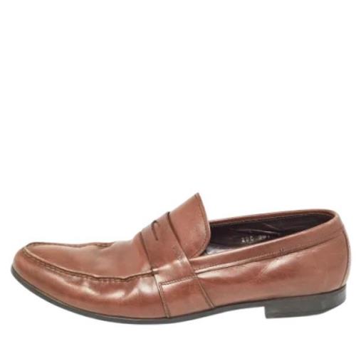 Pre-owned Leather flats