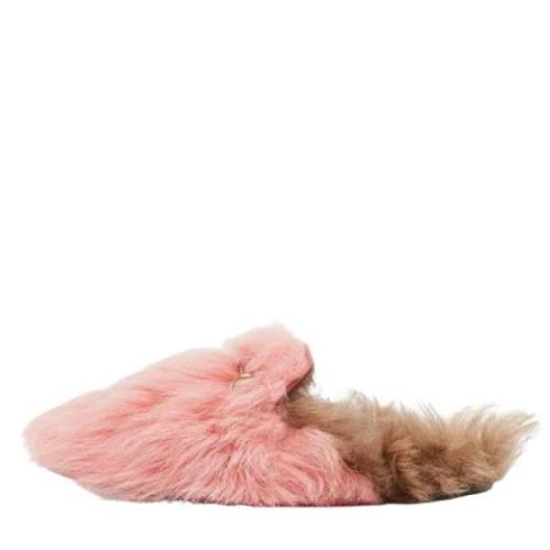 Pre-owned Fur flats