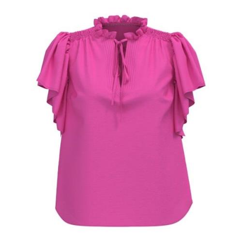 Rysje Topp Bluse i Rosa