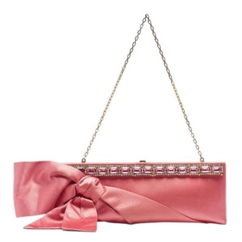 Pre-owned Satin clutches