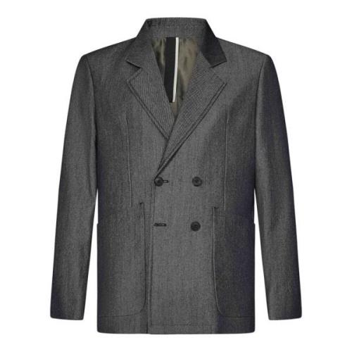 Grå Ull Denim Blazer Aw24