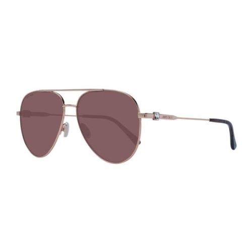 Rose Gold Aviator Solbriller med Brune Gradientlinser