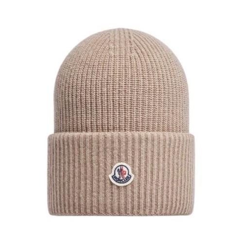 Beige Ull Beanie Lue Klassisk Stil