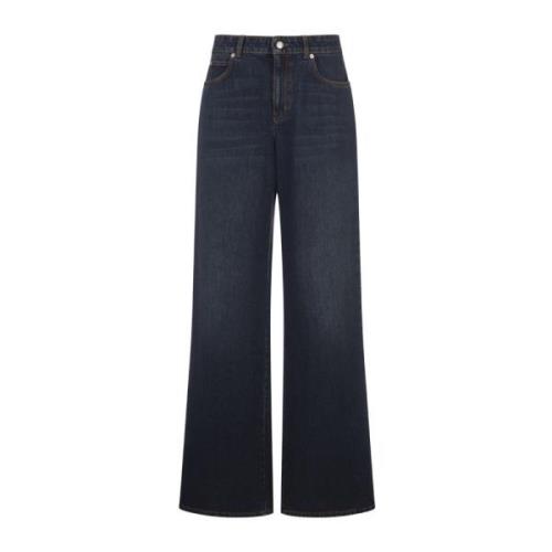 Blå Wide-leg Jeans Indigo Denim