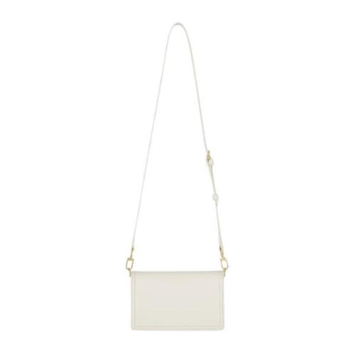 Hvit Stoff Crossbody Bag