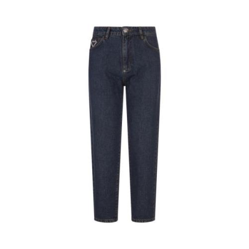 Dyp Havblå Mom Fit Jeans