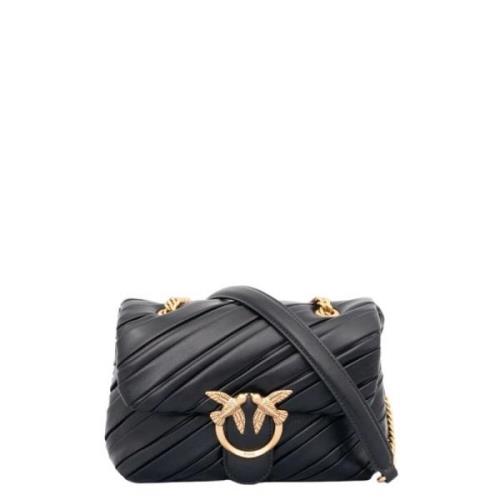 Svart Crossbody Bag Love Puff Mini