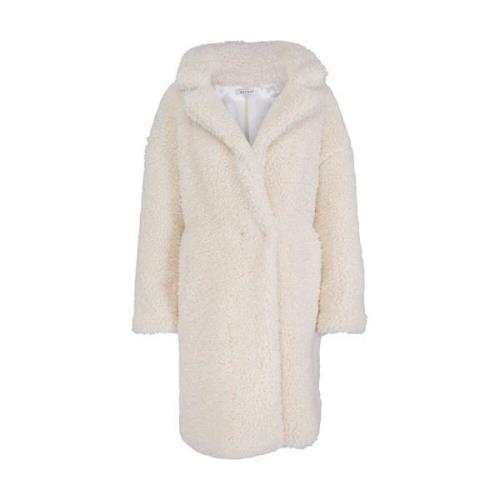 Teddy Faux Fur Coat med Lommer