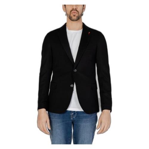 Stilig Svart Button-Up Blazer