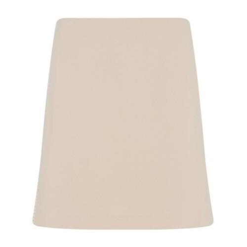 Nude A-Line Mini Skirt