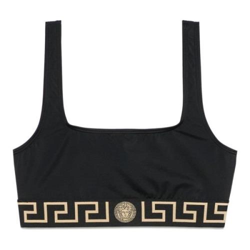 Svart Sea Bikini Top med Medusa Motiv