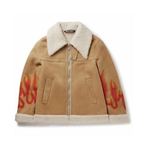 Burning Jakke - Shearling og Semsket skinn