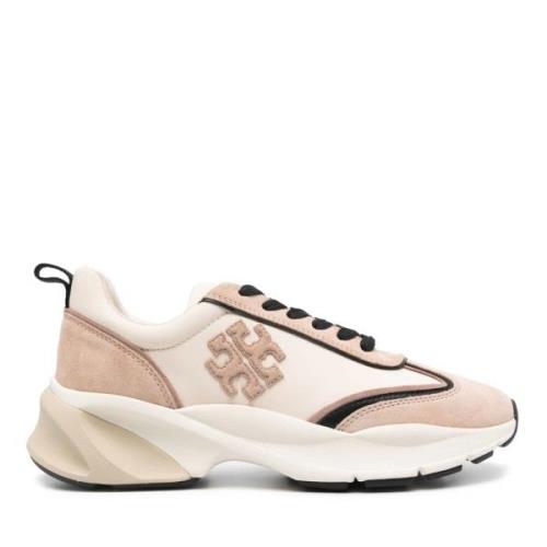 Beige Sneakers Mesh Fotbed Gym Sko