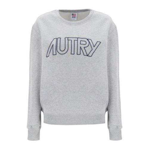 Sweatshirt med brodert logo