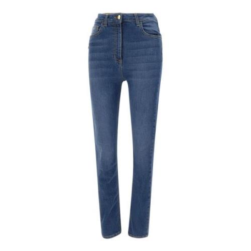 Skinny Jeans med Gullknapper