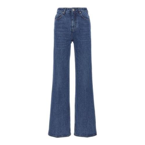 Flared Bomull Denim Jeans Blå