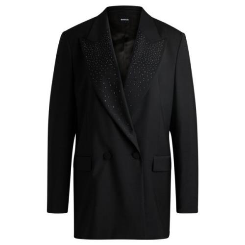 Svart Japalanian_Hc Blazer med krystallpynt