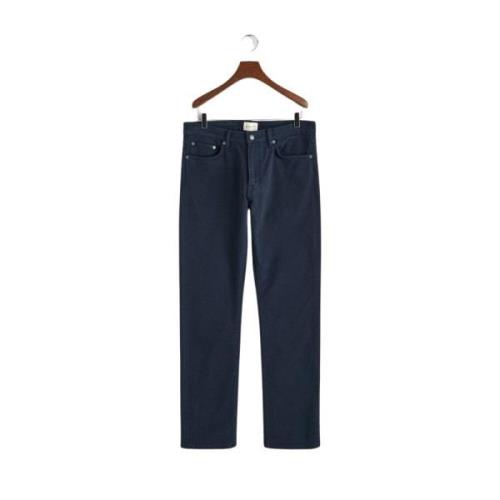 Myke Twill Jeans - Marineblå