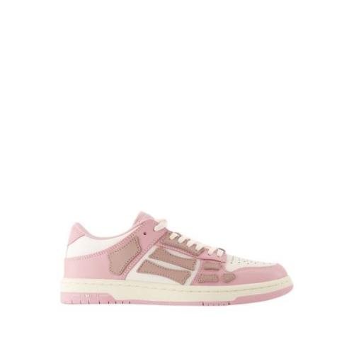 Rosa Skinn Lave Top Sneakers