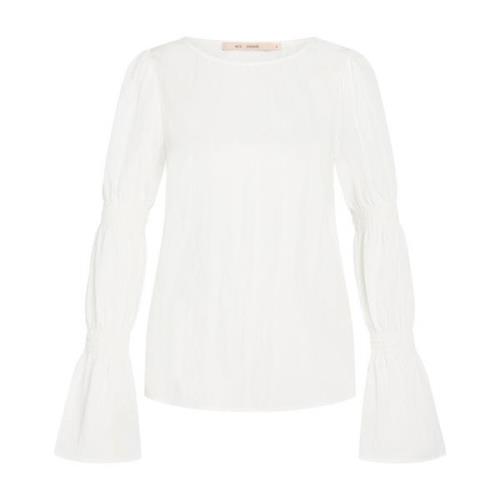 Hvit Zoe Bluse med Stilige Detaljer