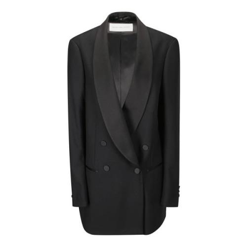 Elegant Tuxedo Jacket med Satin Revers