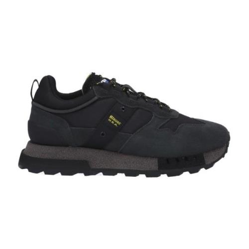 Svart Semsket Sneaker F3Heron01