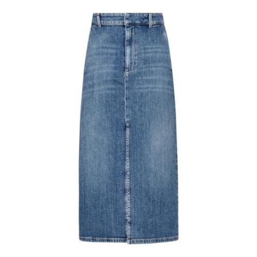 Denim Midi Skjørt Cast Blue Jeans