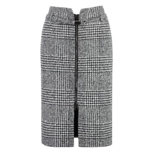 Houndstooth Ullskjørt