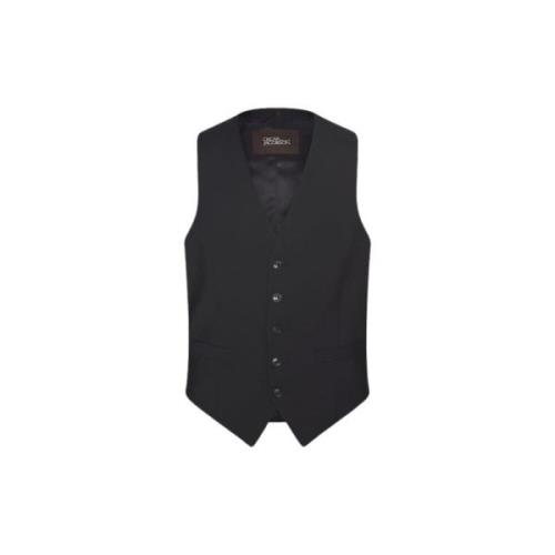 Black Oscar Jacobson Carlo Waistcoat Dress