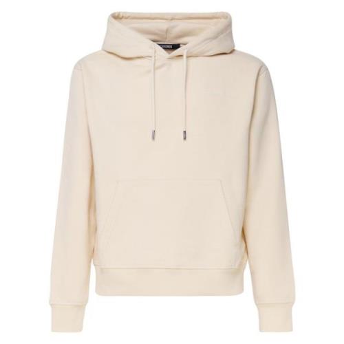 Brodert Logo Hettegenser Beige Sweater