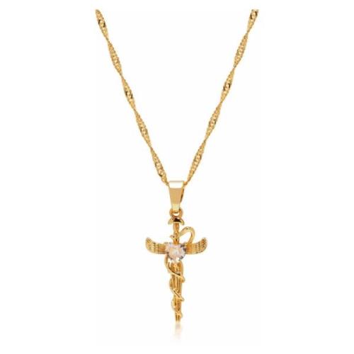 Mens Caduceus Necklace