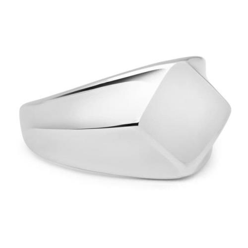 Mens Squared Stainless Steel Ring