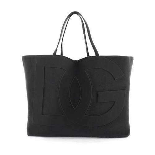 Quiltet DG Logo Lær Shopping Bag