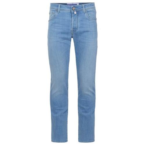 Slim Fit Denim Jeans med Broderi